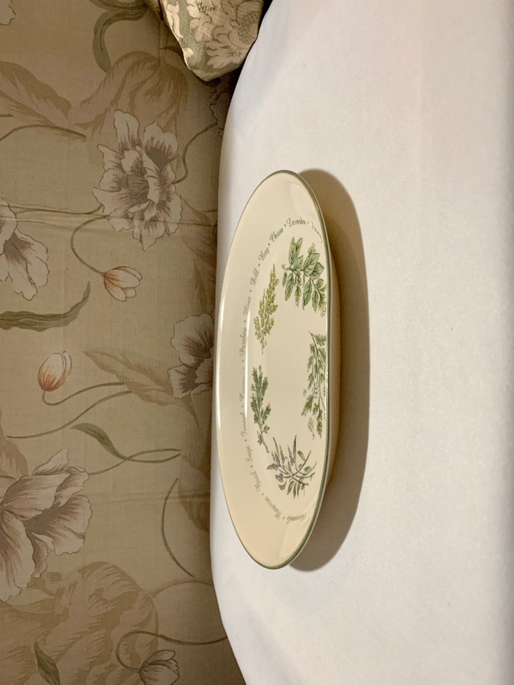 Corning Corelle Thymeless Herbs Oval Platter - Measures 12.25” by 10” - U.S.A. - Picture 3 of 3